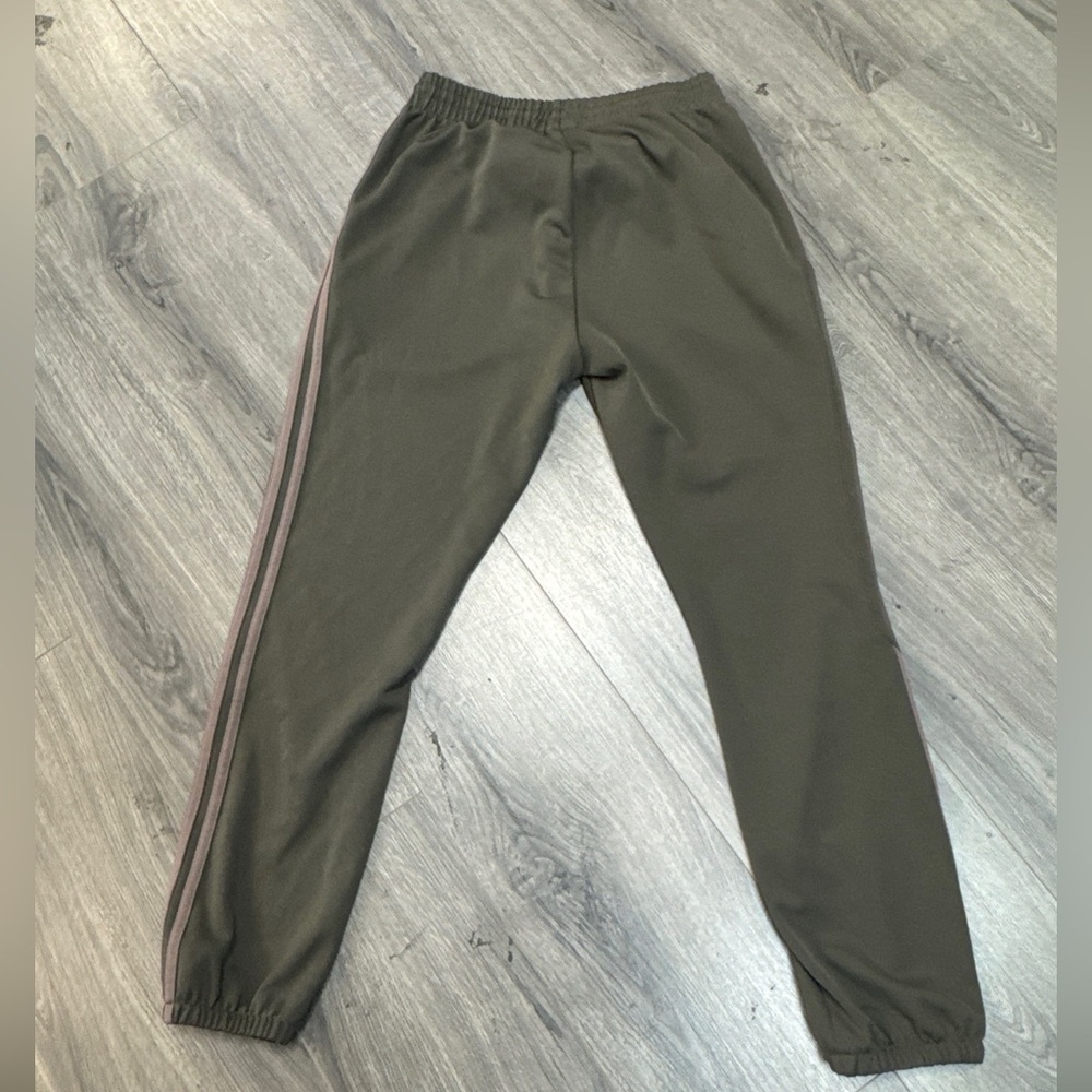 Adidas Calabasas Olive Green Track Pants - Picture 2 of 6